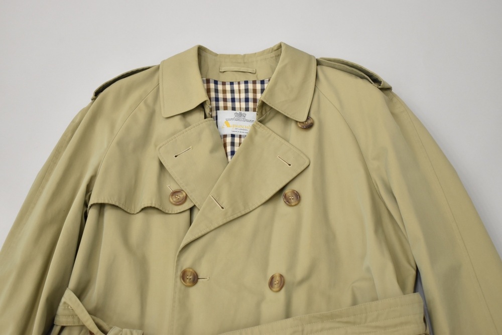 109477 ヴィンテージ「Aquascutum」アクアスキュータム トレンチコート 