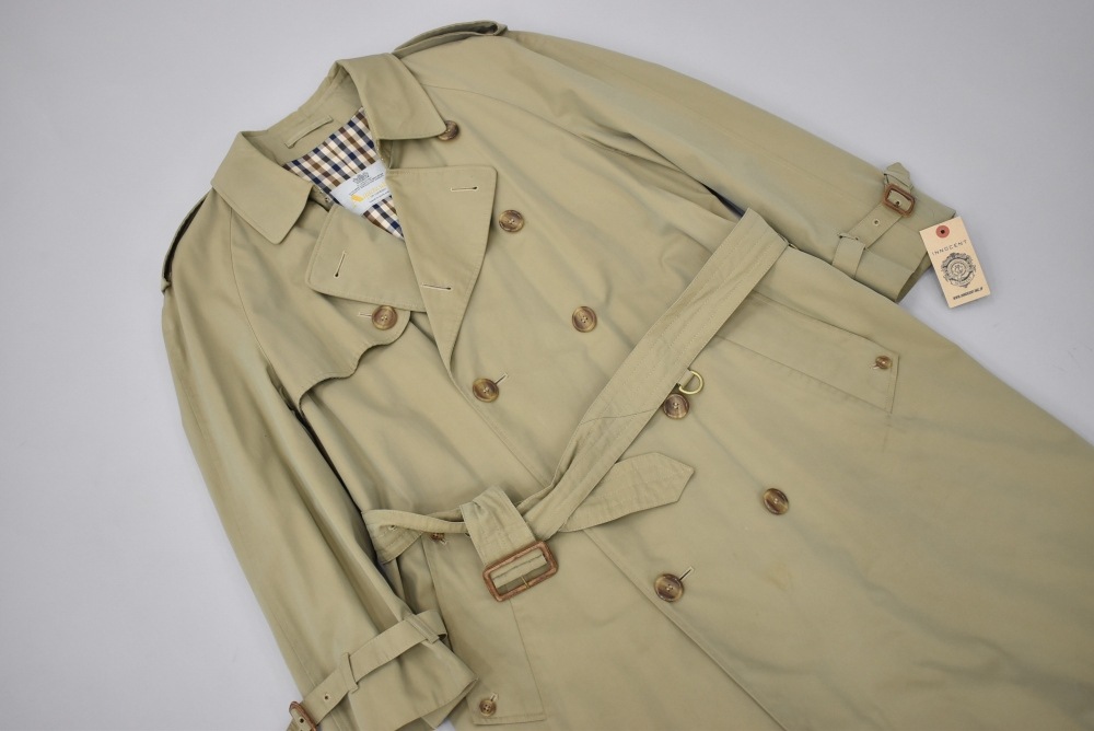 109477 ヴィンテージ「Aquascutum」アクアスキュータム トレンチコート 