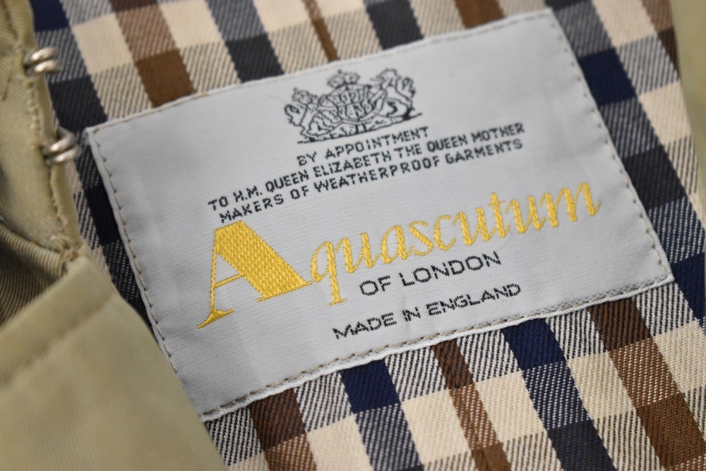 109477 ヴィンテージ「Aquascutum」アクアスキュータム トレンチコート 
