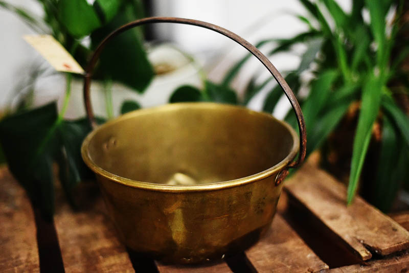 105312 真鍮　ブラス製　パン　鍋　MADE IN ENGLAND　英国