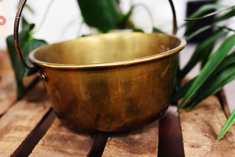 105312 真鍮　ブラス製　パン　鍋　MADE IN ENGLAND　英国