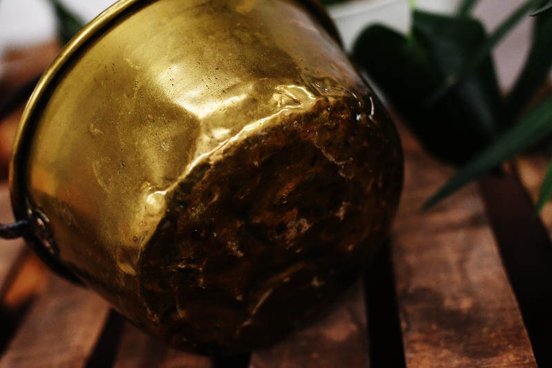 105312 真鍮　ブラス製　パン　鍋　MADE IN ENGLAND　英国