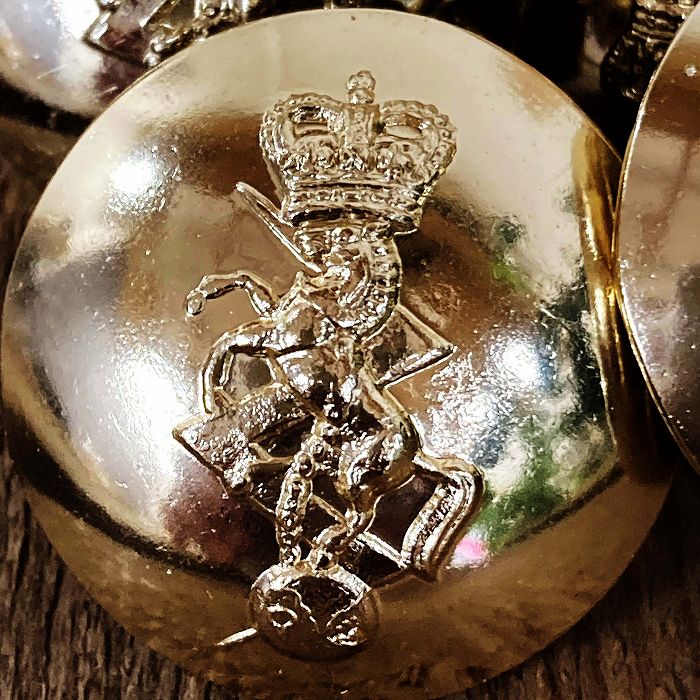 105959 英国　英国　Royal Electrical　SMITH&WRIGHT BIRMINGHAM　ボタン　6個セット　真鍮製紋章 