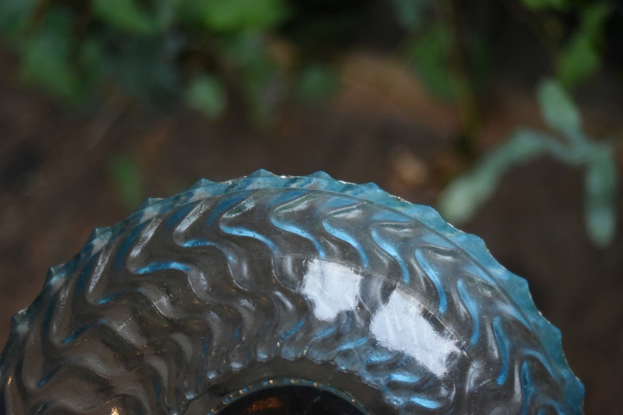 102487 ヴィンテージ　英国 ガラス ボール　UK刻印