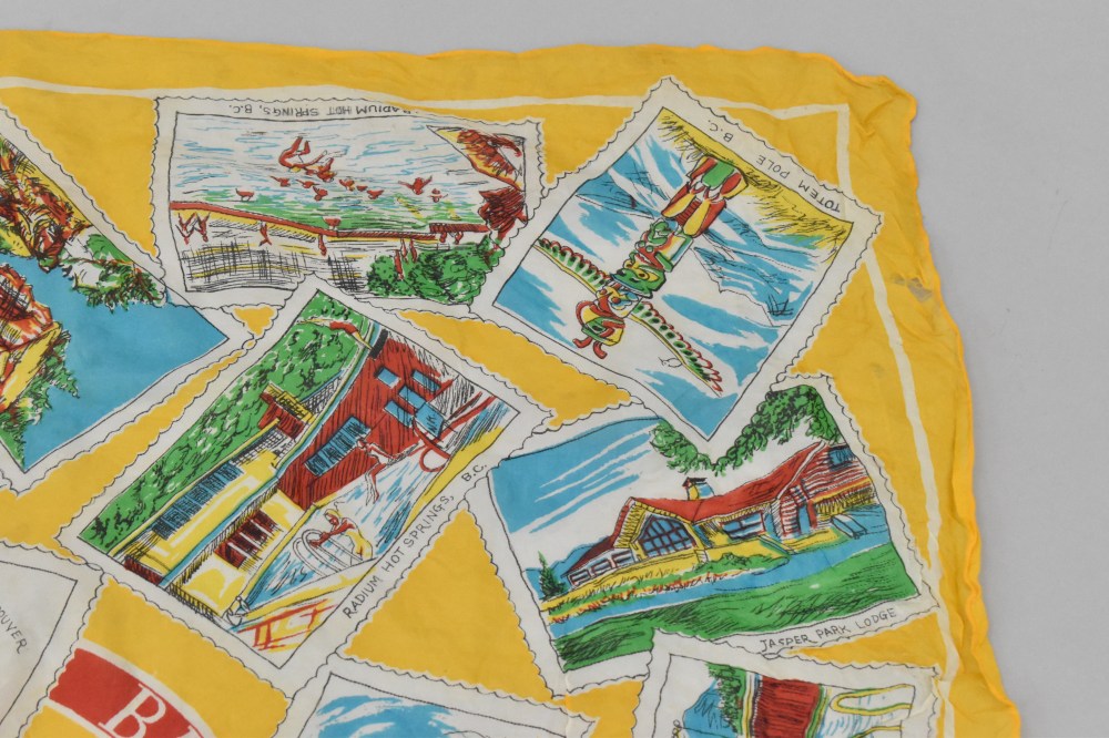 108846 ヴィンテージ 大判 スーベニア スカーフ  Souvenir scarf