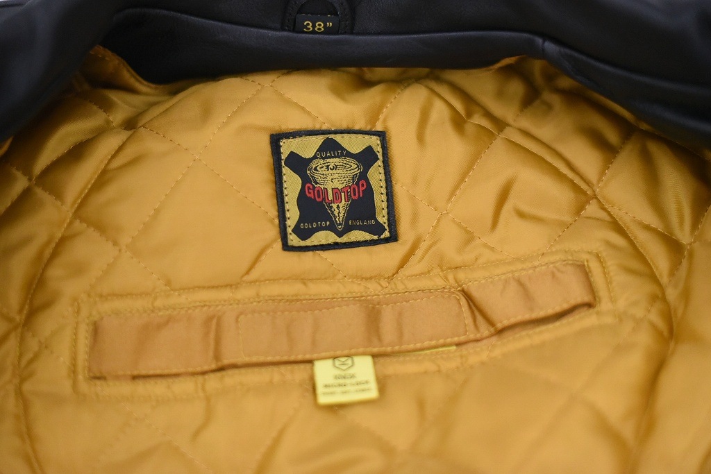英国 「GOLDTOP」 「The 1958 Jacket」 レザージャケット COLOR：BLACK　　送料無料