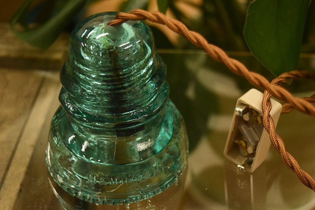 104768 インダストリアル ガラスインシュレーター ランプ 照明 USA 碍子 i008