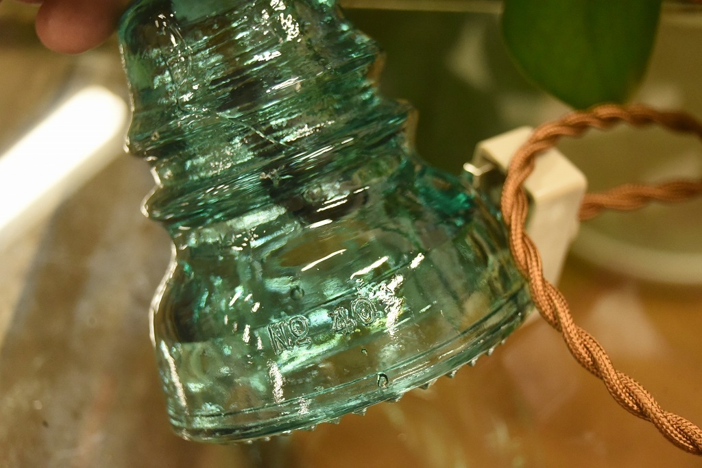 104768 インダストリアル ガラスインシュレーター ランプ 照明 USA 碍子 i008