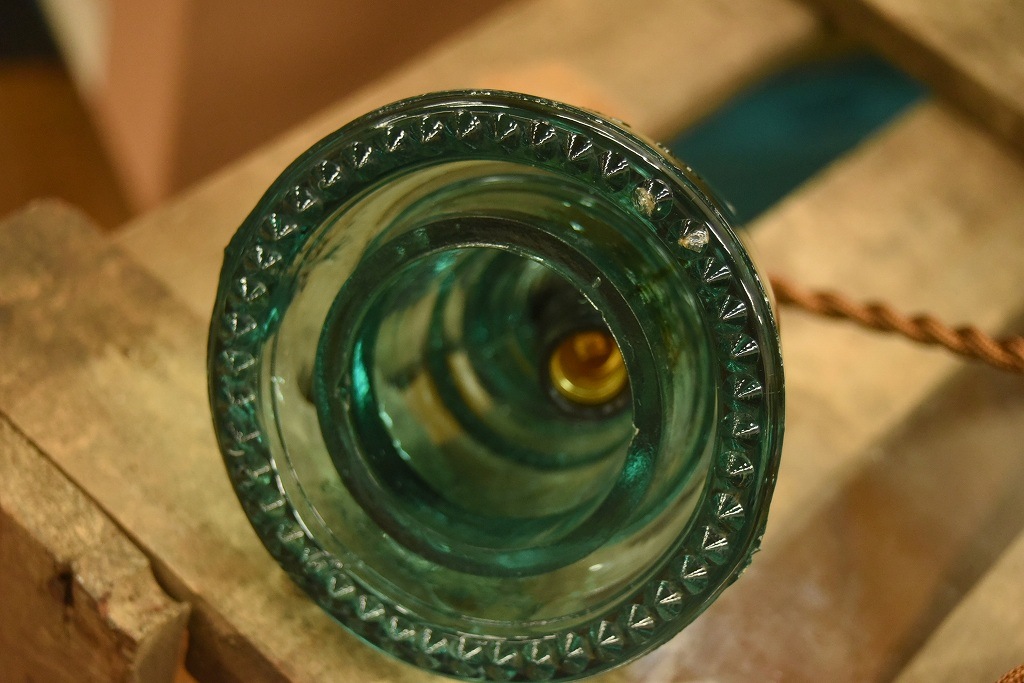 104768 インダストリアル ガラスインシュレーター ランプ 照明 USA 碍子 i008