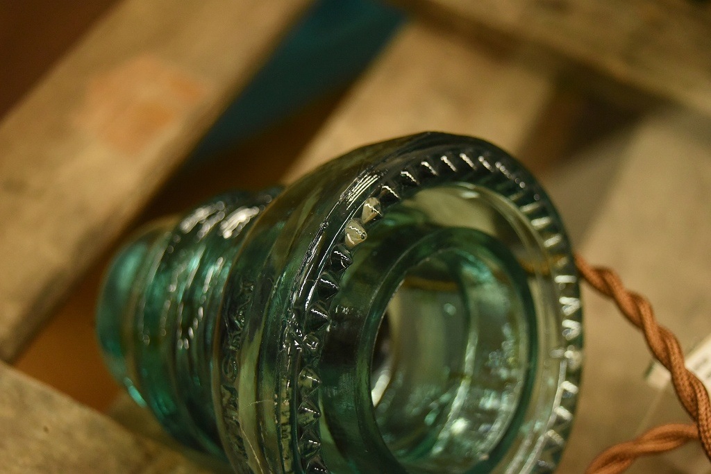 104768 インダストリアル ガラスインシュレーター ランプ 照明 USA 碍子 i008