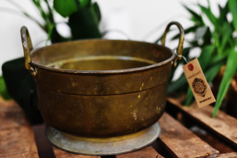 105323 真鍮　ブラス製　パン　鍋　MADE IN ENGLAND　英国