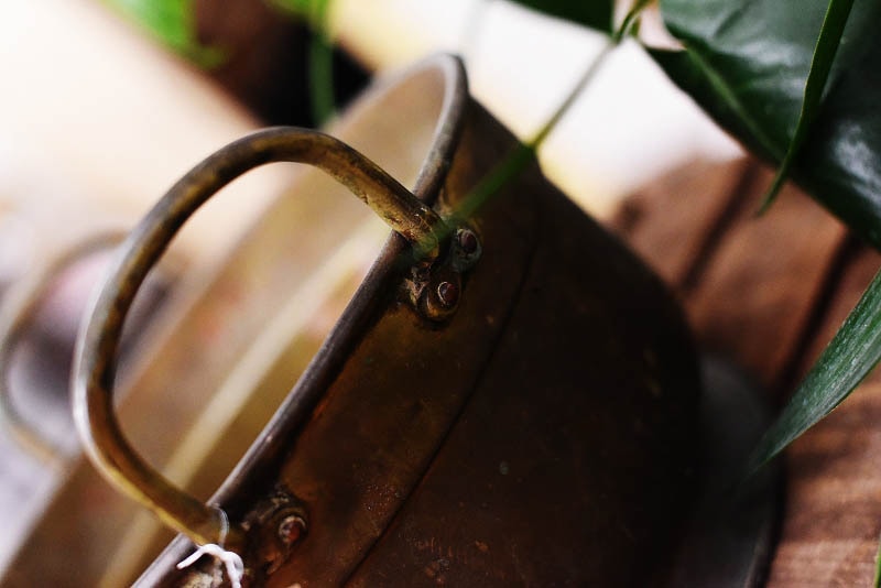 105323 真鍮　ブラス製　パン　鍋　MADE IN ENGLAND　英国