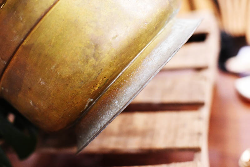 105323 真鍮　ブラス製　パン　鍋　MADE IN ENGLAND　英国