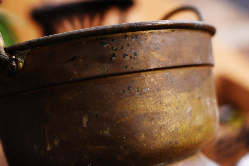 105323 真鍮　ブラス製　パン　鍋　MADE IN ENGLAND　英国