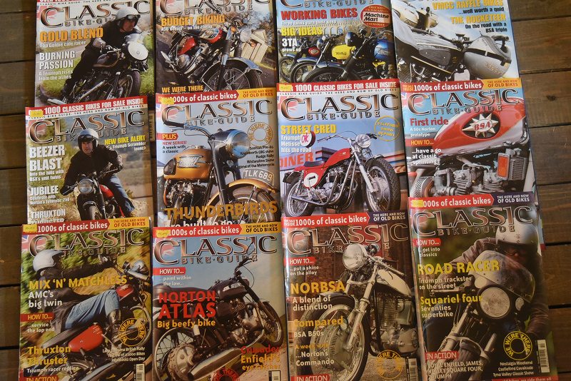 B0898 「CLASSIC BIKE GUIDE」 クラシックバイクガイド 12冊セット　ヴィンテージ　モーターサイクル誌　古本　雑誌