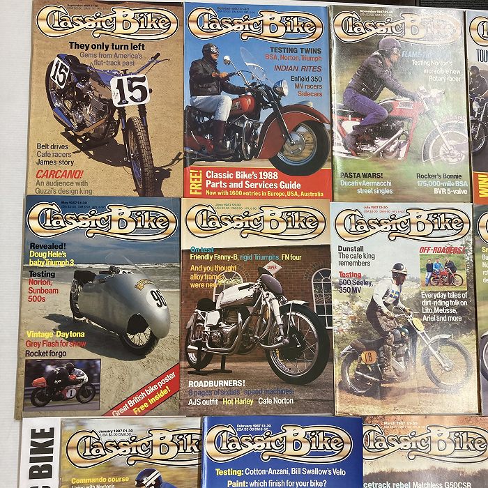 B2908　1987　12冊セット　「CLASSIC BIKE」　クラシックバイク　英国旧車雑誌