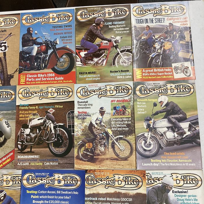B2908　1987　12冊セット　「CLASSIC BIKE」　クラシックバイク　英国旧車雑誌