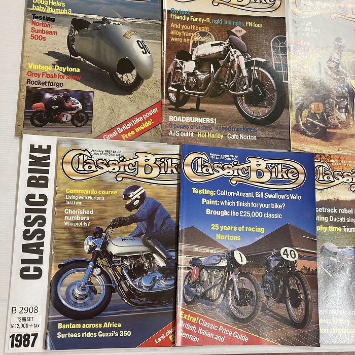 B2908　1987　12冊セット　「CLASSIC BIKE」　クラシックバイク　英国旧車雑誌