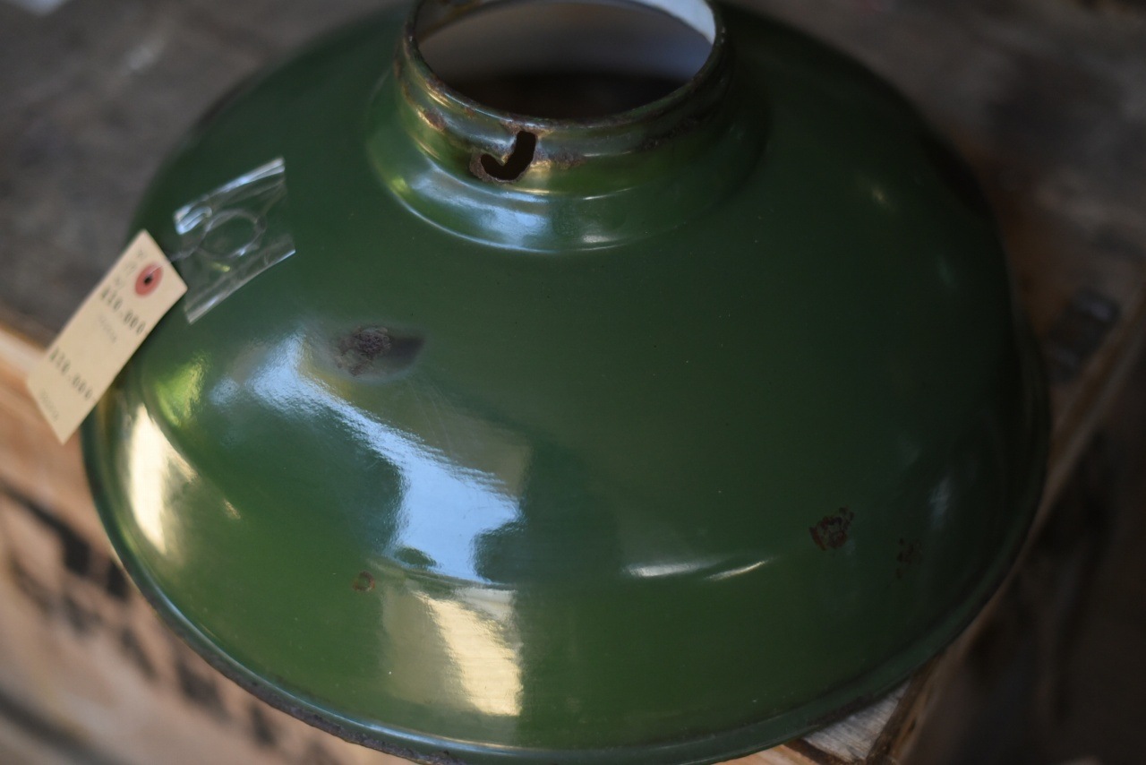 102019 UK ヴィンテージ　エナメル　ランプシェード　ホウロウ