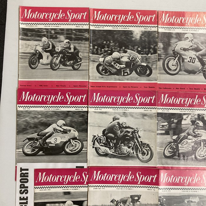 B4392　1972　12冊セット 「MOTORCYCLE SPORT」 モーターサイクルスポーツ 英国 旧車雑誌