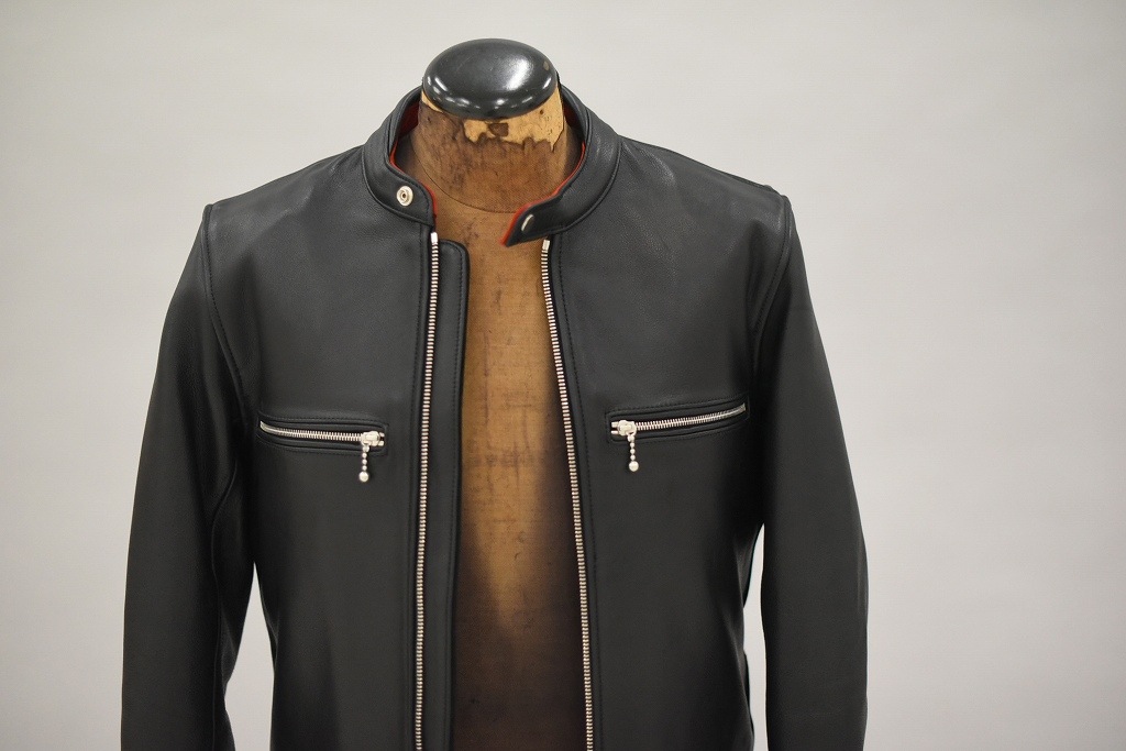 英国 「GOLDTOP」 「The '68 Cafe Racer Jacket」 レザージャケット COLOR：BLACK　　送料無料