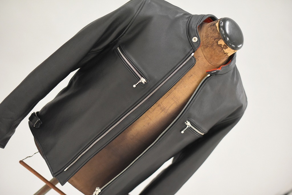 英国 「GOLDTOP」 「The '68 Cafe Racer Jacket」 レザージャケット COLOR：BLACK　　送料無料