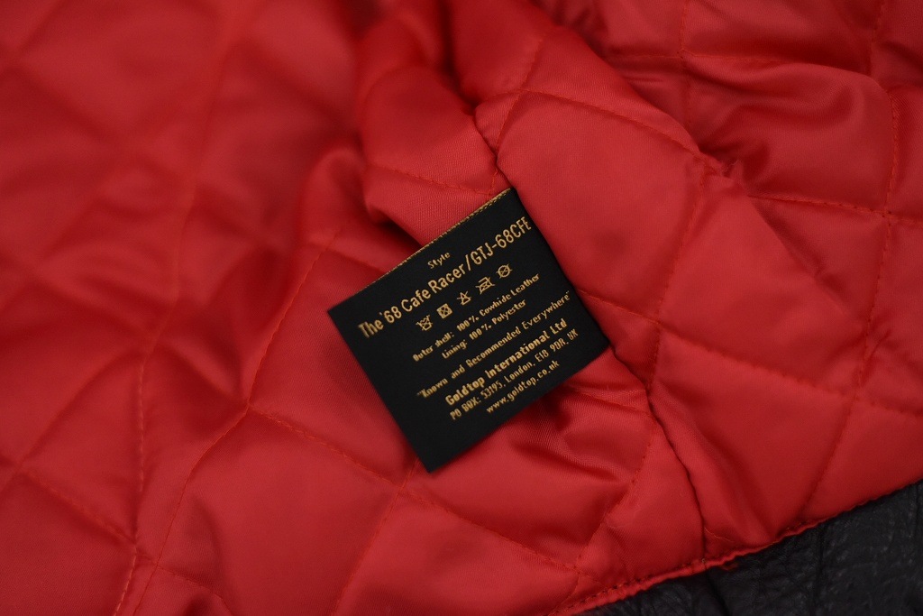 英国 「GOLDTOP」 「The '68 Cafe Racer Jacket」 レザージャケット COLOR：BLACK　　送料無料
