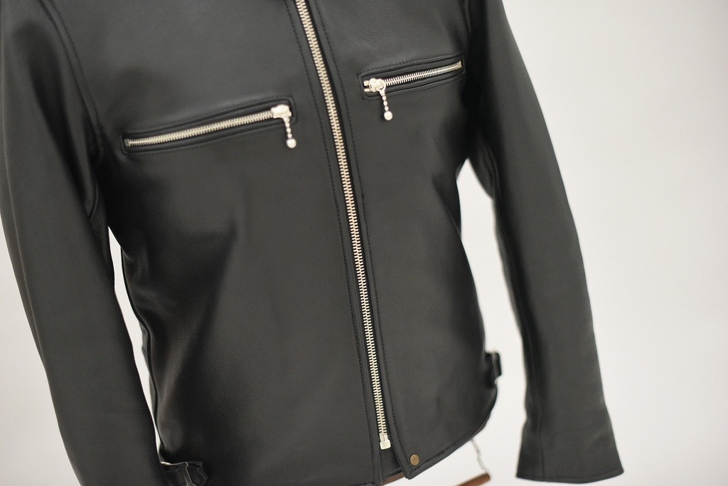 英国 「GOLDTOP」 「The '68 Cafe Racer Jacket」 レザージャケット COLOR：BLACK　　送料無料