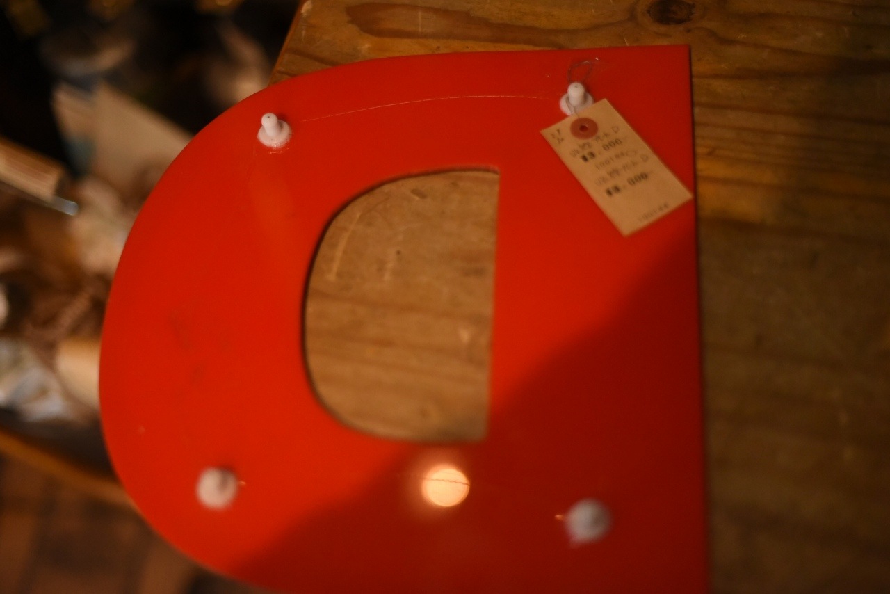 100184 ヴィンテージ アルファベットプレート D レッド