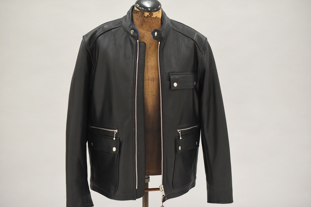英国 「GOLDTOP」 「The '74 Scuftuf Jacket」 レザージャケット COLOR：BLACK　　送料無料