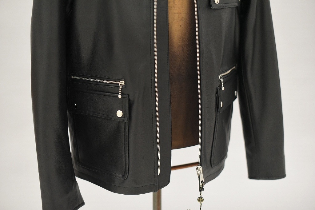 英国 「GOLDTOP」 「The '74 Scuftuf Jacket」 レザージャケット COLOR：BLACK　　送料無料