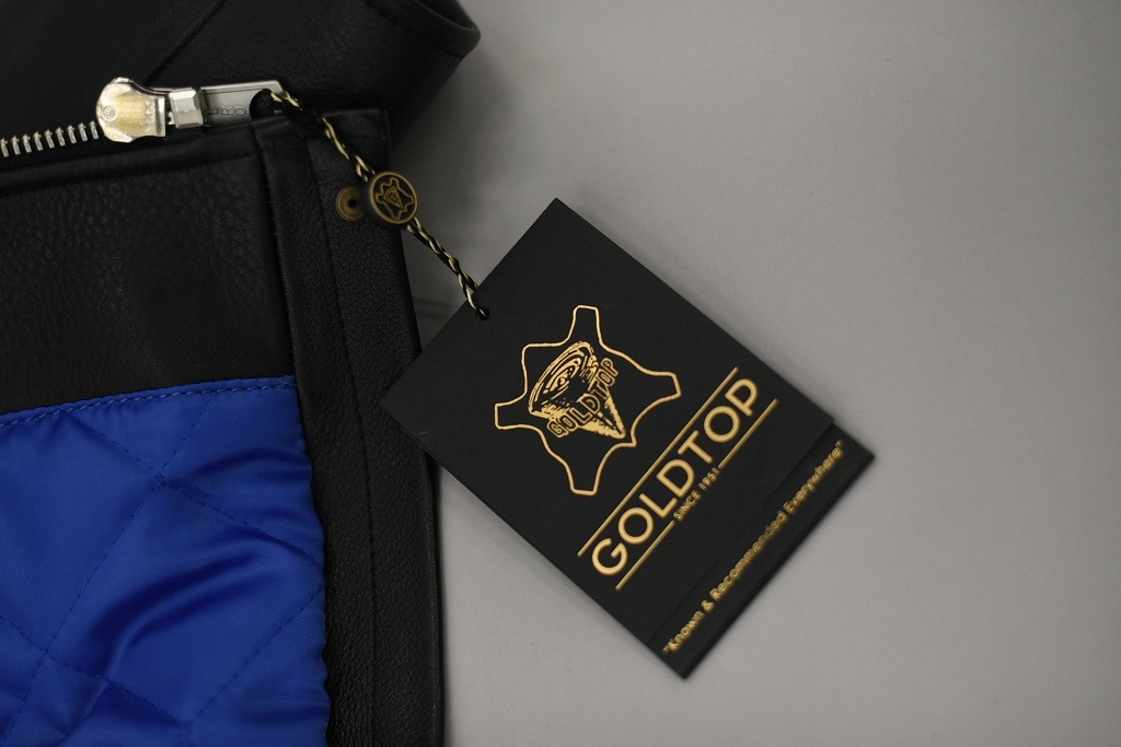 英国 「GOLDTOP」 「The '74 Scuftuf Jacket」 レザージャケット COLOR：BLACK　　送料無料