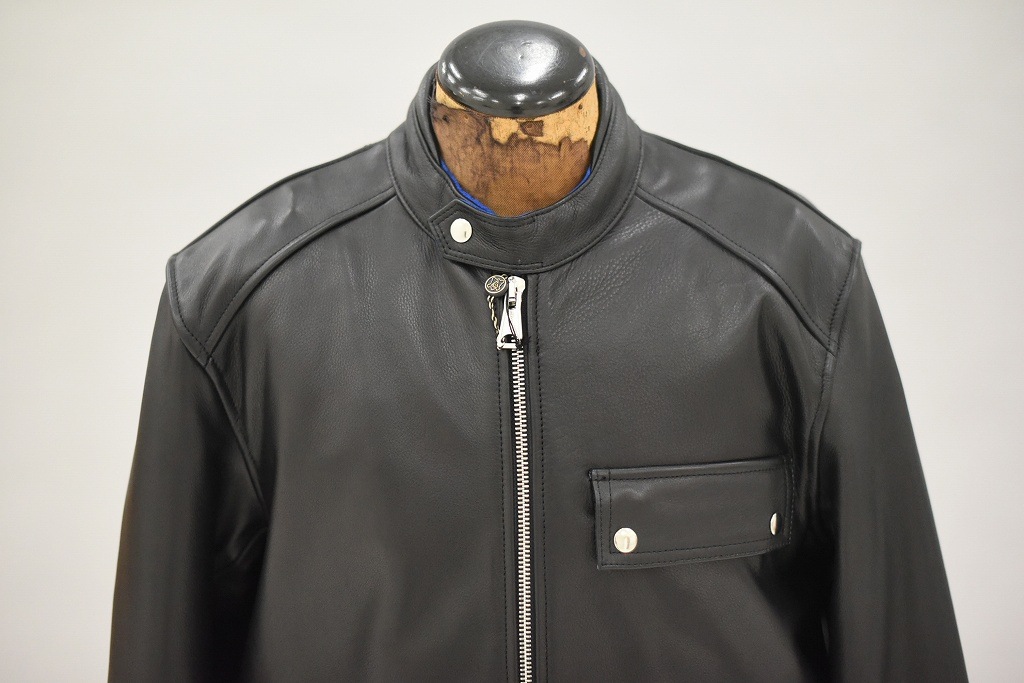 英国 「GOLDTOP」 「The '74 Scuftuf Jacket」 レザージャケット COLOR：BLACK　　送料無料