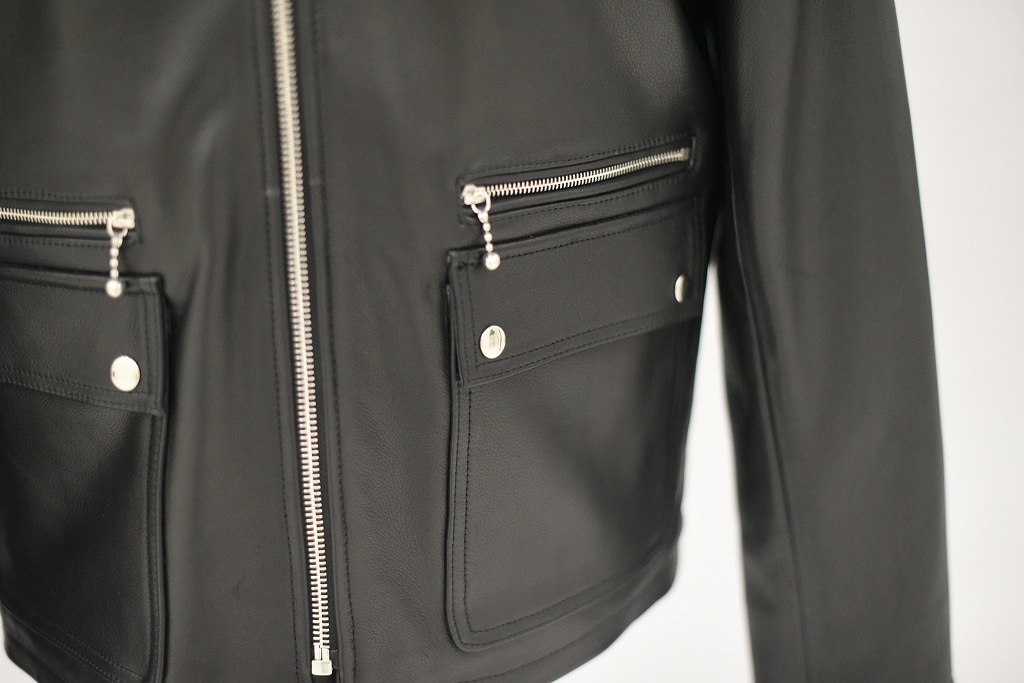 英国 「GOLDTOP」 「The '74 Scuftuf Jacket」 レザージャケット COLOR：BLACK　　送料無料
