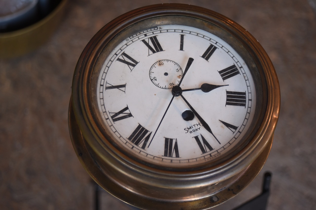 101827 ヴィンテージ　英国時計　SMITHS（スミス）船舶掛け時計 101827
