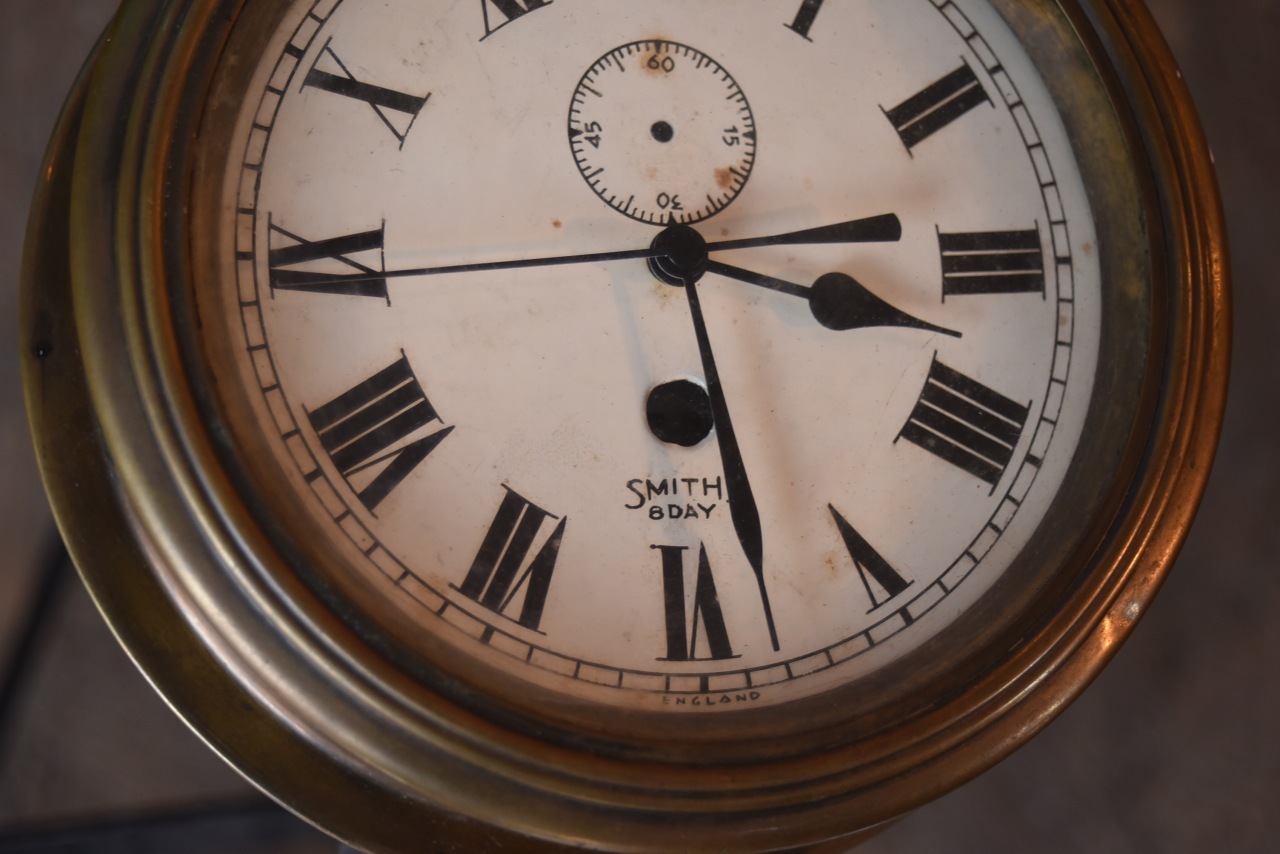101827 ヴィンテージ　英国時計　SMITHS（スミス）船舶掛け時計 101827