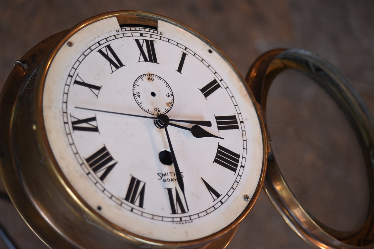 101827 ヴィンテージ　英国時計　SMITHS（スミス）船舶掛け時計 101827