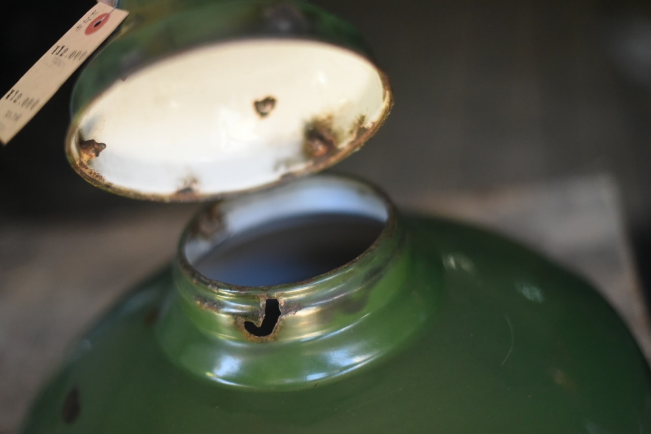 102021 UK ヴィンテージ　エナメル　ランプシェード　ホウロウ