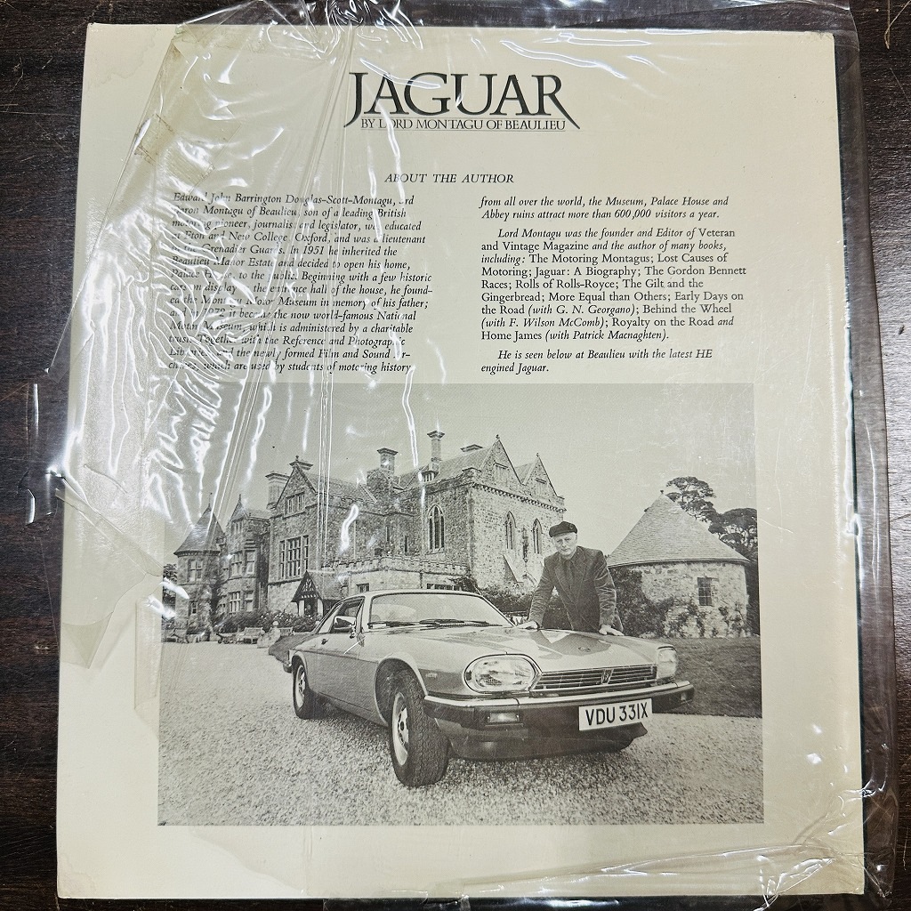 B4616「JAGUAR BY LORD MONTAGU OF BEAULIEU」ジャガー ジャグァー クラシックカー