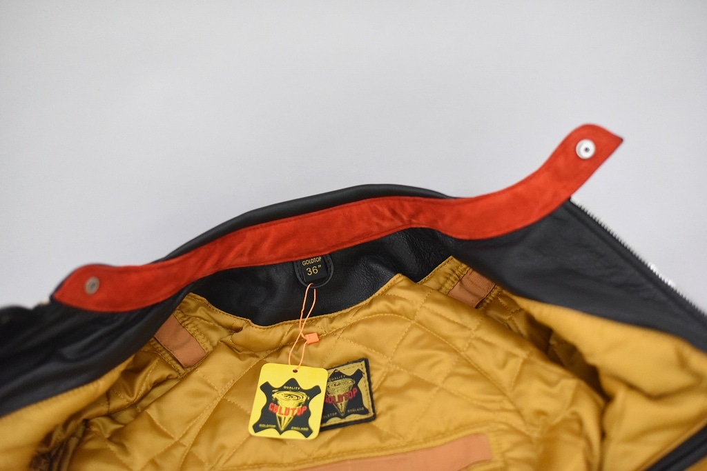 英国 「GOLDTOP」 「The '76 Cafe Racer Jacket」 レザージャケット COLOR:BLACK 送料無料