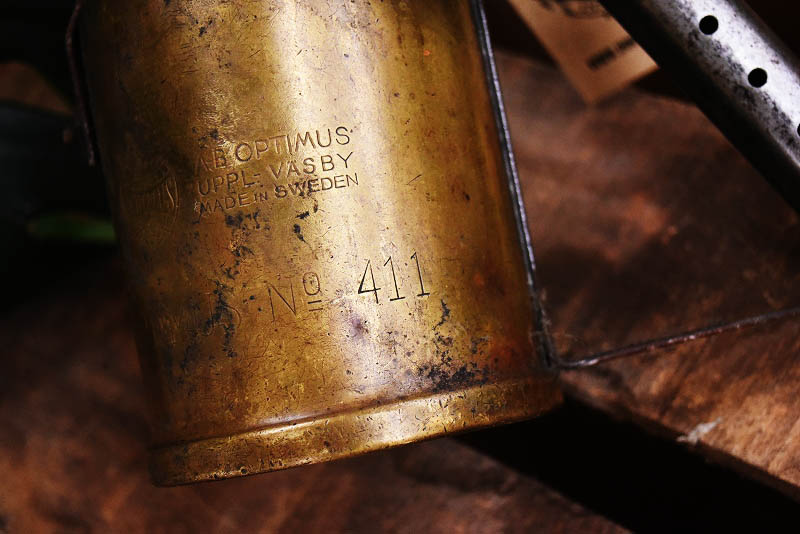 105285 「OPTIMUS」 オプティマス No.411 UPPL VASBY ブラス トーチ バーナー ブロートーチ コンロ キャンプ 真鍮 MADE IN SWEDEN