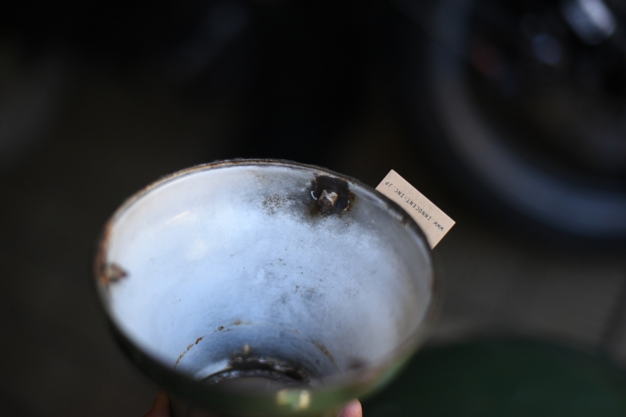 102017 UK ヴィンテージ　エナメル　ランプシェード　ホウロウ