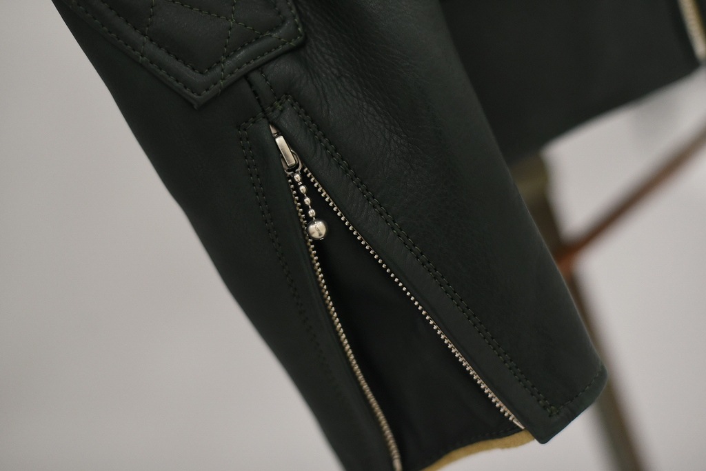 RG 英国 「GOLDTOP」 「The '76 Cafe Racer Jacket」 レザージャケット COLOR：Racing Green　　送料無料