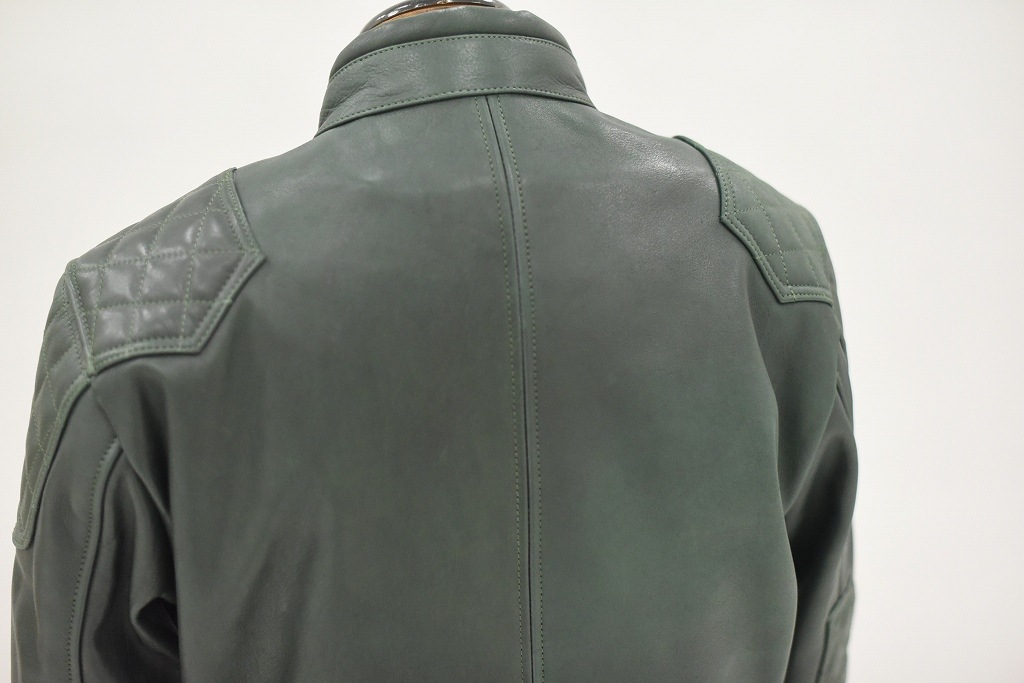 RG 英国 「GOLDTOP」 「The '76 Cafe Racer Jacket」 レザージャケット COLOR：Racing Green　　送料無料