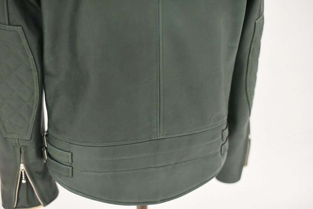 RG 英国 「GOLDTOP」 「The '76 Cafe Racer Jacket」 レザージャケット COLOR：Racing Green　　送料無料