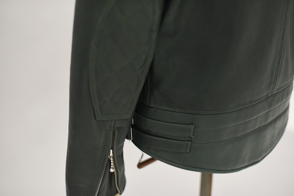 RG 英国 「GOLDTOP」 「The '76 Cafe Racer Jacket」 レザージャケット COLOR：Racing Green　　送料無料