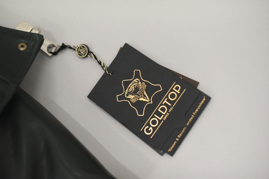 RG 英国 「GOLDTOP」 「The '76 Cafe Racer Jacket」 レザージャケット COLOR：Racing Green　　送料無料