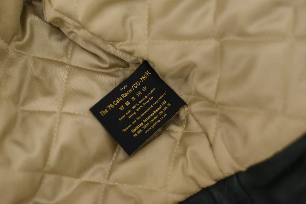 RG 英国 「GOLDTOP」 「The '76 Cafe Racer Jacket」 レザージャケット COLOR：Racing Green　　送料無料