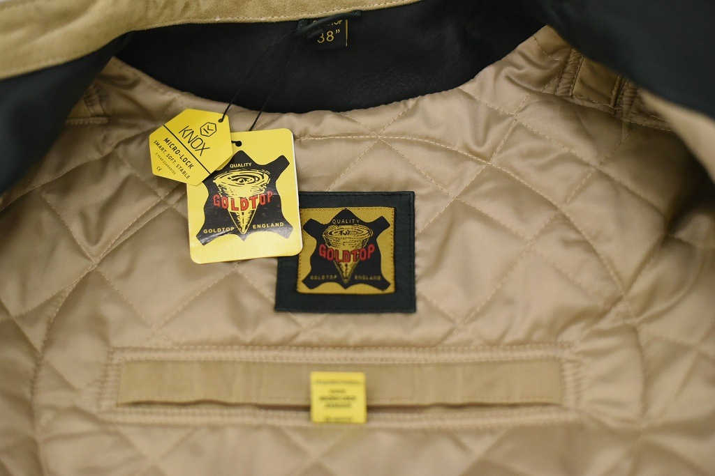 RG 英国 「GOLDTOP」 「The '76 Cafe Racer Jacket」 レザージャケット COLOR：Racing Green　　送料無料