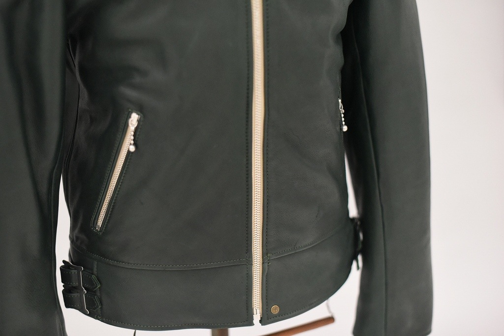 RG 英国 「GOLDTOP」 「The '76 Cafe Racer Jacket」 レザージャケット COLOR：Racing Green　　送料無料